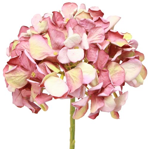 Floristik24 Konstgjord hortensia Stor Rosa Mauve Ø15cm L58cm 2st