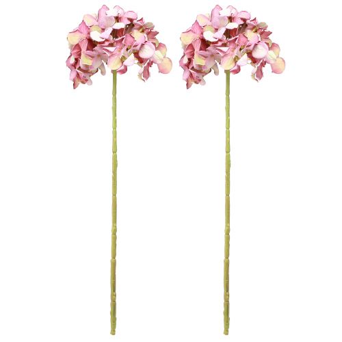 Artikel Konstgjord hortensia Stor Rosa Mauve Ø15cm L58cm 2st