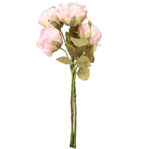 Artikel Konstgjorda rosor konstgjorda rosor sidenblommor rosa L44cm 4 st