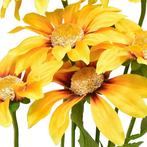 Artikel Konstgjorda solrosor Dekorativa blommor Gul 79cm 3st
