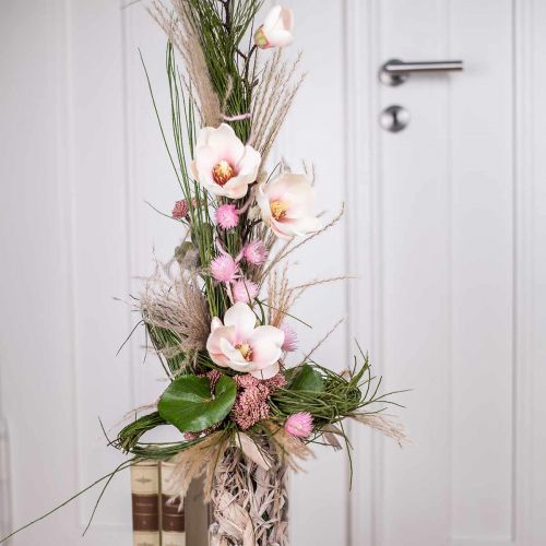 Floristik24 Konstgjorda magnoliakrenar Rosa konstgjorda blommor H40cm 4st i knippe