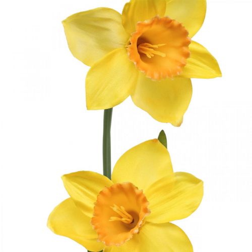 Floristik24 Konstgjorda påskliljor Sidenblommor Gul 2 blommor 61cm