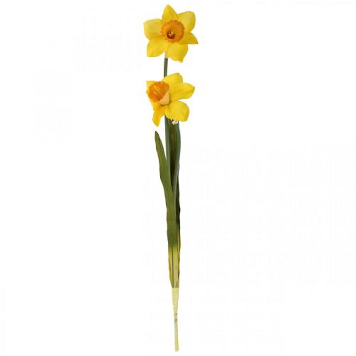Floristik24 Konstgjorda påskliljor Sidenblommor Gul 2 blommor 61cm