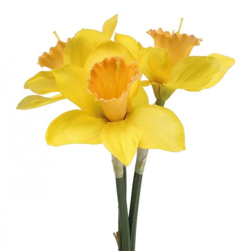 Konstgjorda påskliljor sidenblommor gula påskliljor 40cm 3st