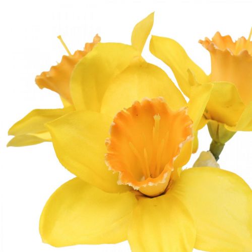 Artikel Konstgjorda påskliljor sidenblommor gula påskliljor 40cm 3st