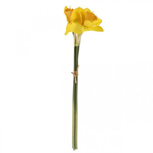 Artikel Konstgjorda påskliljor sidenblommor gula påskliljor 40cm 3 st