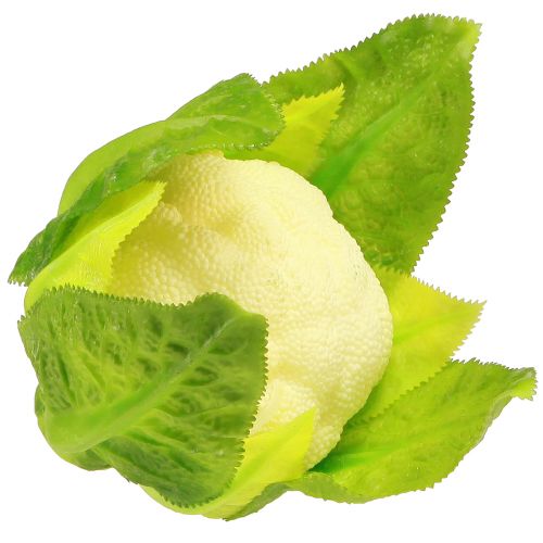 Artikel Konstgjord blomkål grönsaksdekor vit grön Ø9cm H15cm