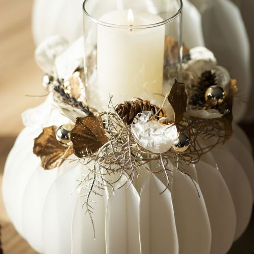 Konstgjord ormbunke jul prydnadsormbunke champagne 54cm 2st | Floristik24.se