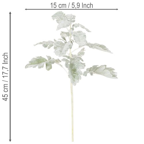 Konstgjord Senecio-gren (ambrosia), intrikat tillverkad, 45 cm, 3 stycken | Floristik24.se