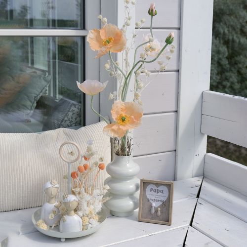 Artikel Konstgjord vallmoblomma för bröllopsdekoration och design, 95 cm, 3 stycken