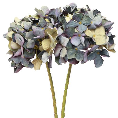 Artikel Konstgjorda blommor i blå hortensia stor Ø15cm L58cm 2st
