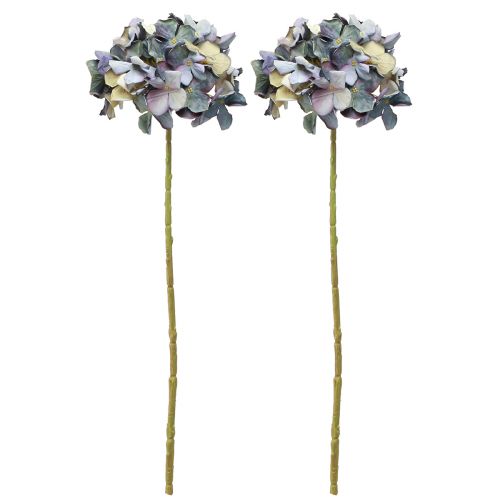 Artikel Konstgjorda blommor i blå hortensia stor Ø15cm L58cm 2st
