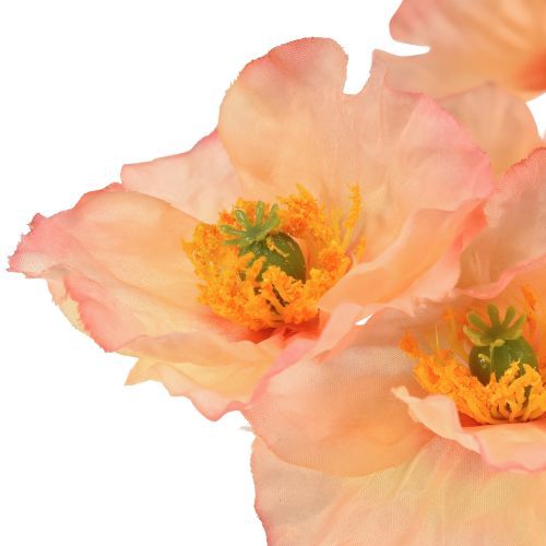 Artikel Konstgjorda blommor konstgjord vallmo blomdekoration 35cm knippe 3 st