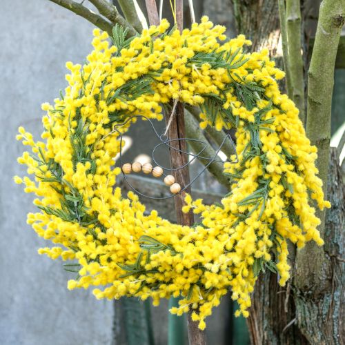 Artikel Konstgjord Växt Silver Acacia Mimosa Gul Blommande 53cm 3 St