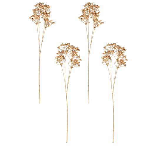 Artikel Konstgjorda växter lin konstgjorda guld Adventsdekoration 54cm 4 st