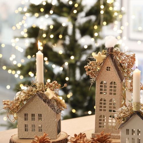 Konstgjorda växter lin konstgjorda guld Adventsdekoration 54cm 4 st | Floristik24.se