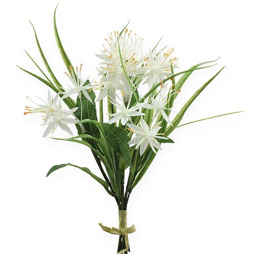 Floristik24 Dekorativ bukett vit 28cm