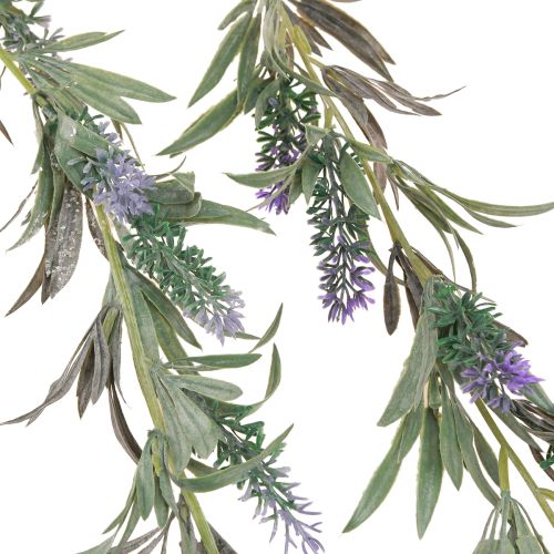 Artikel Lavendel Blomstergirland Konstgjord Lila Grön 180cm 2st