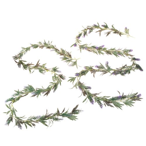 Artikel Lavendel Blomstergirland Konstgjord Lila Grön 180cm 2st