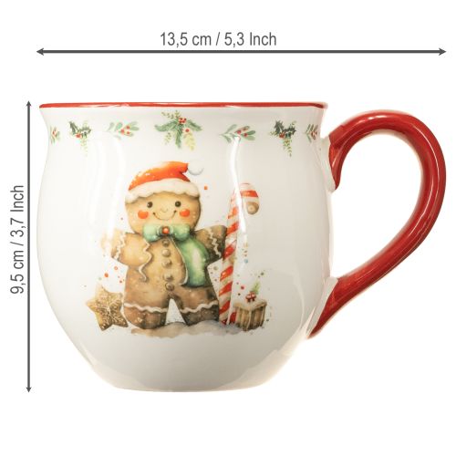 Artikel Pepparkaksgubben mugg keramisk julmugg H9,5 cm