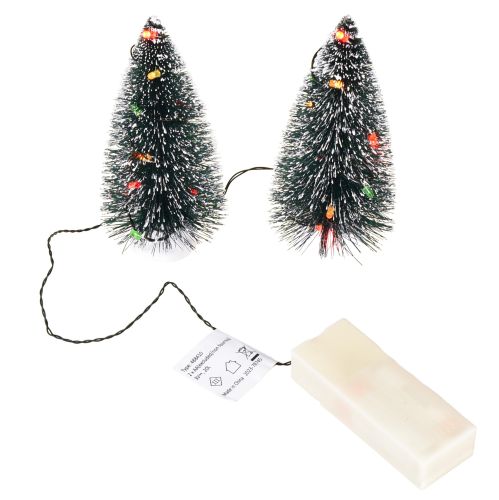 Artikel LED julgran mini konstgjord för batteri 16cm 2st