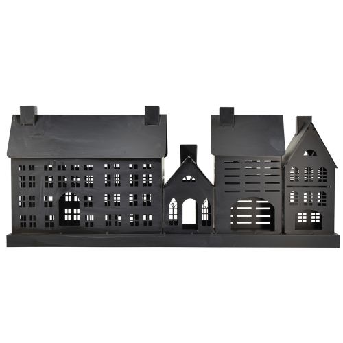 Floristik24 Ljushus i antracit i metall 80x15x35 cm – elegant bordsdekoration