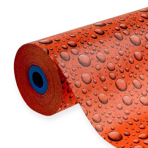 Floristik24 Manschettpapper med mönster orange 25cm 100m