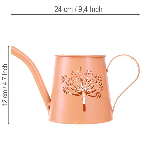 Dekorativa vattenkannor i metall, orange maskrosdesign, värmeljushållare, 12 cm, 2 stycken | Floristik24.se