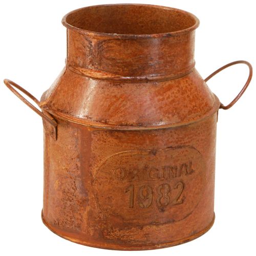 Mjölkkanna dekorativ rostkruka metalldekor Ø13cm H15,5cm