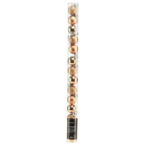 Artikel Mini julgranskulor brons brytsäkra Ø3cm H3,5cm 14st