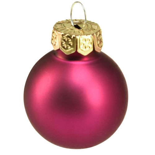 Artikel Miniglaskulor Julgranskulor rosa Ø2,5cm 22 st