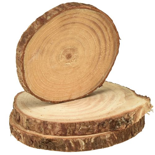 Artikel Mini träskivor dekorativa trädskivor natur Ø5-7cm