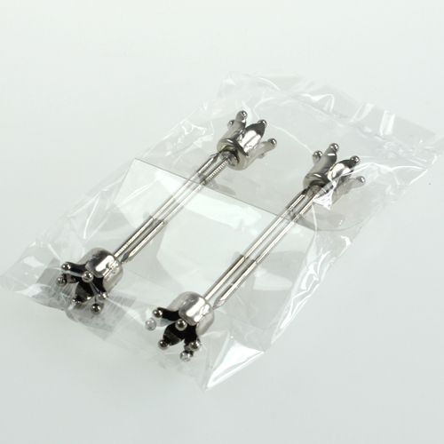 Floristik24 Ljusstake krona silver 4st