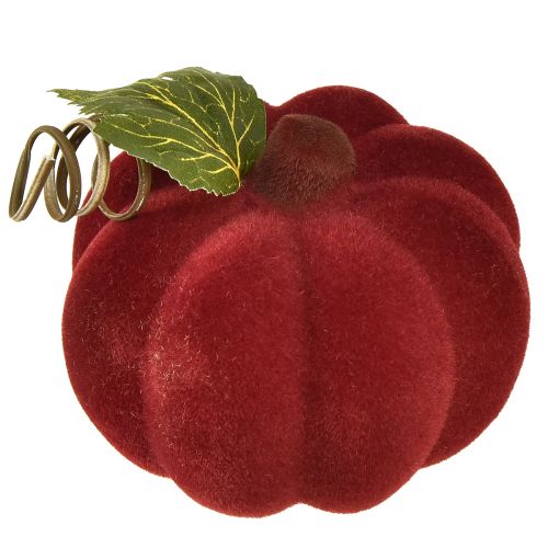 Artikel Mini pumpa dekoration flockade – assorterad i höstfärger 9,5cm 3 st