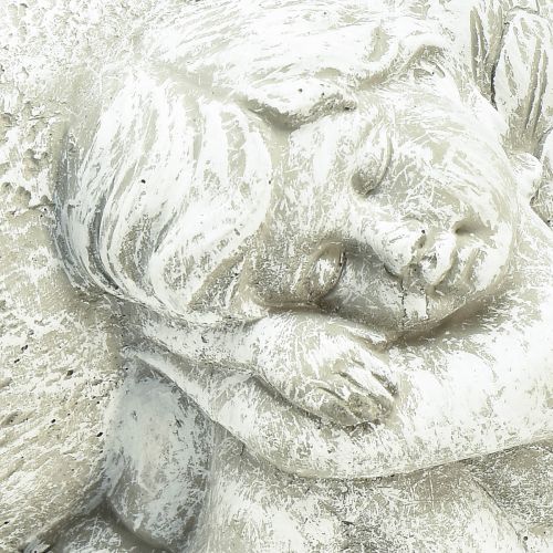 Artikel Mini växtskål grav ängel ängel grått växthjärta 16×12cm H9,5cm