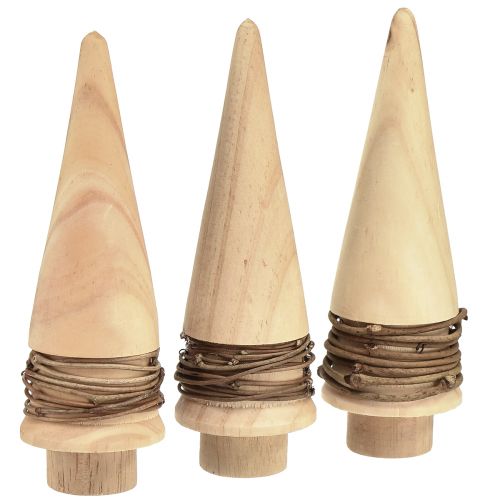 Floristik24 Mini julgran trädekoration naturlig bordsdekoration H13,5cm 3 st