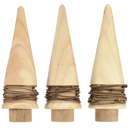 Artikel Mini julgran trädekoration naturlig bordsdekoration H13,5cm 3 st
