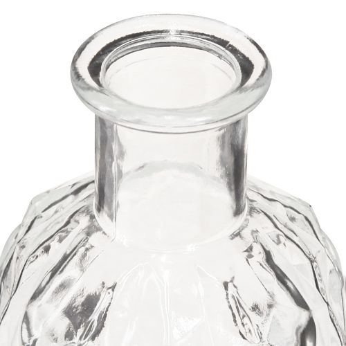 Floristik24 Minivaser fyrkantiga dekorativa glasflaskor H13cm 4st