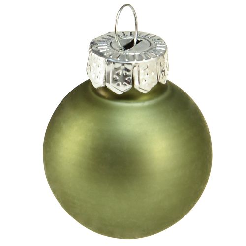 Floristik24 Mini julgranskulor glas grön mix Ø2,5cm 22 st