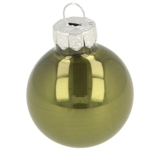 Artikel Mini julkulor glas grön silvergrå Ø3cm 22st