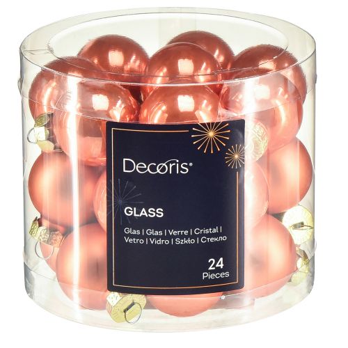 Artikel Mini julkulor glas orange pumpa Ø2,5cm 22 st