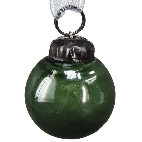 Artikel Mini julkulor glaskulor grön Ø3cm 18 st i glas