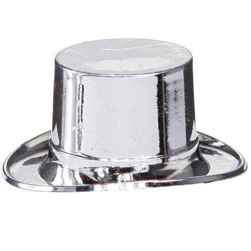 Floristik24 Minicylinder, nyårsafton scatter dekoration, bordsdekoration för nyår silver H2,5cm L5cm 9 st