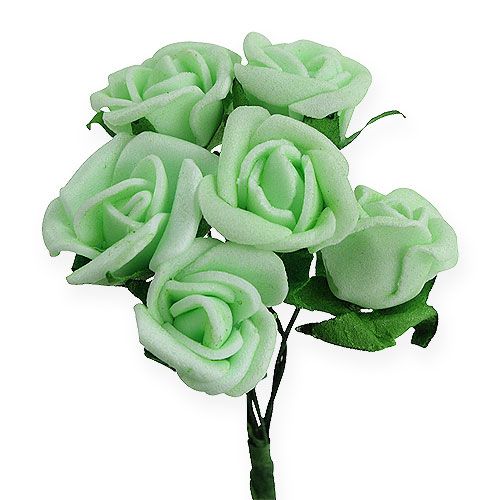 Floristik24 Mini skumrosor Ø2,5cm grön 72 st