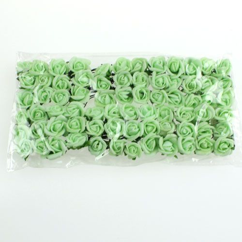 Floristik24 Mini skumrosor Ø2,5cm grön 72 st