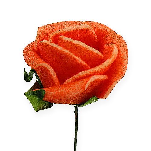 Floristik24 Mini skumrosor Ø 1,5cm orange 72 st
