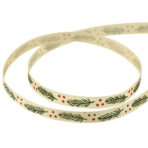 Floristik24 Hållbart lockband Julklappsband med grangrönt 10mm 100m