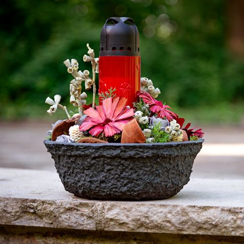 Floristik24 Oasis Svart Biolit Växtskål Blomskål Svart Ø26cm