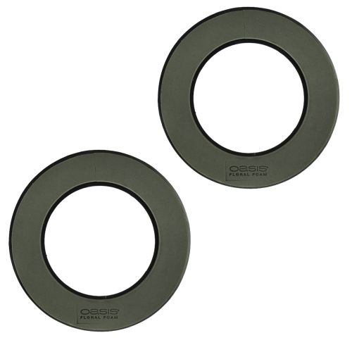 Artikel Blommig skumkransring svart Ø30cm 2 st
