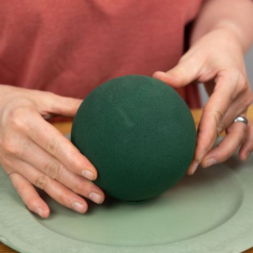 Artikel Blommig skumboll liten grön Ø12cm 5 st